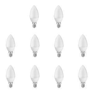 Pack 10 lâmpadas a2bc LED c30 e14 6w luz 3000k