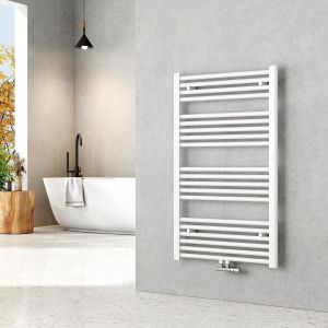 Emke toalheiro térmico água quente tubo redondo branco 100x60 cm