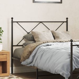 Cabeceira de cama 100 cm metal preto ptob5355