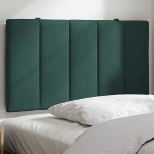 Almofadão de cabeceira 80 cm veludo verde-escuro ptob8159