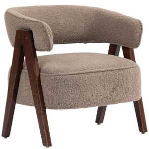 Poltrona 70x64x71 cm poliéster color marrón Homcom, casa - poltronas