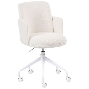 Cadeira de escritório dryden bouclé branco creme
