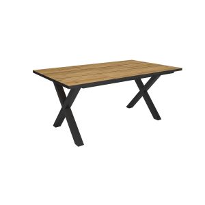 Mesa sala de jantar, 167x90x74cm, carvalho e preto rf3818