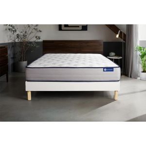 Conjunto de estrado branco + colchão actisom actilatex form (120x210 cm - e