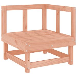 vidaXL sofá de esquina de jardín madera maciza douglas