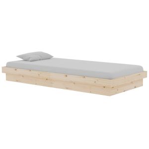 vidaXL estructura de cama individual sin colchón madera maciza