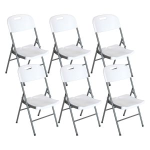 Pack 6 cadeiras dobráveis ​​com asa 47x58x87cm o91