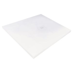 Ondee - base de duche nola 3 - cortável - 100x90 - resina - branco -batoque
