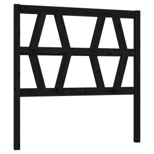 vidaXL cabecero de cama madera maciza de pino negro 106x4x100 cm