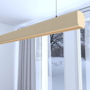 Lámpara lineal techo colgante marfil 1.5 metros 4000k luz neutra