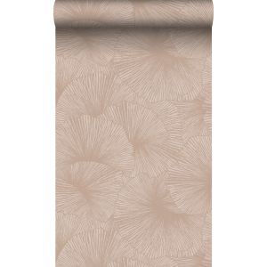 Origin papel de parede folhas impressas em 3d rosa antigo 53 cm x 10.05 m