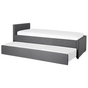 Cama gavetão tecido marmande 90 x 200 cm cinzento escuro