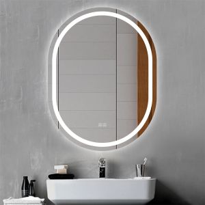 Espelho de casa de banho aica LED 60×80cm, bluetooth,brilho ajustável