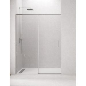 Cabine, resguardo de chuveiro  cetus 1+1 115-120 cm perfil crómio