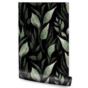 Papel de parede do quarto leaves nature pflanzen decoração moderna