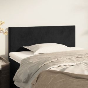 Cabeceira de cama veludo 100x5x78/88 cm preto ptob3675
