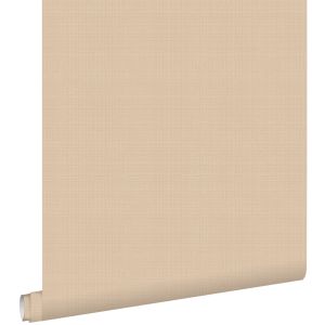 Estahome papel de parede aspecto de linho bege quente 53 cm x 10.05 m