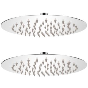 Cabezal de ducha efecto lluvia 2 uds acero inoxidable ø 20 cm