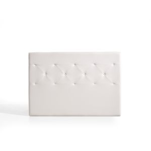 Cabeceira zafiro para cama de 135 de polipiel branco 154x115x8. Matris