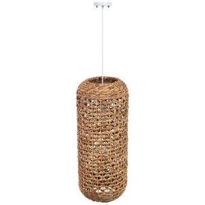 Candeeiro de teto em fibra de jacinto, d29x70a cm
