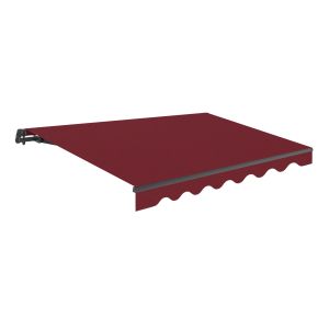 Toldo retrátil manual 2,5x2 m granada poliéster