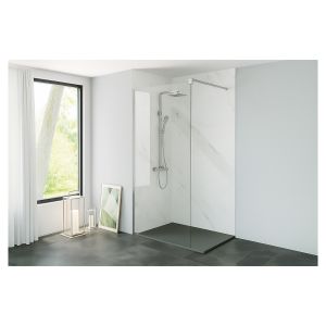 Ondee - kit  paneles murales esquina evena mármol gris 120cm perfil negro