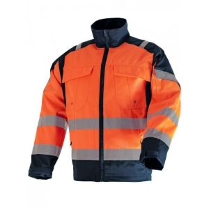 Jaqueta de trabalho de alta visibilidade - sf singer freres - laranja/azul