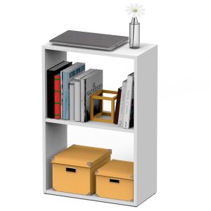 Estante de armazenamento de livros, móveis mo briebe nova branco