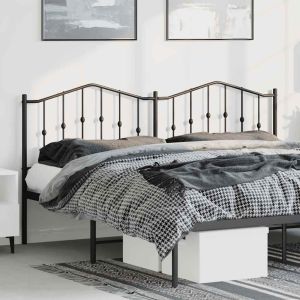 Cabeceira de cama 180 cm metal preto 387484