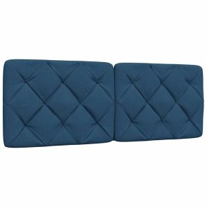 Almofadão de cabeceira 140 cm tecido azul ptob7422
