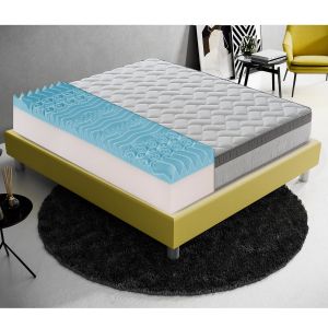 Colchão viscoelástico 90x190 9 zonas  removível altura 26 cm