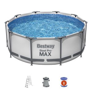 Bestway steel pro max piscina desmontável tubular 305 x 100 cm com fil
