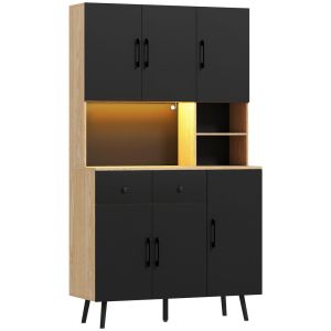 Armário de cozinha 100x40x176 cm bicolor Homcom, casa - cozinha