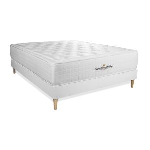 Conjunto de estrado branco + colchão royal palace bedding buckingham (150x2