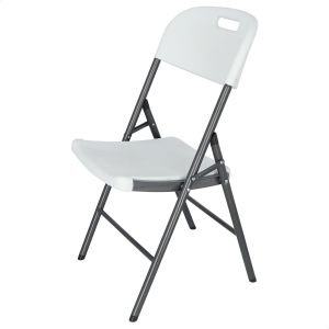 Cadeira de jardim dobrável branca 45x53x87 cm