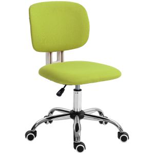Cadeira de escritório espuma, poliésterm pp e pu verde 48x53x80-90 cm