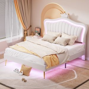 Cama de casal acolchoada 140 x 200 cm,sem colchão