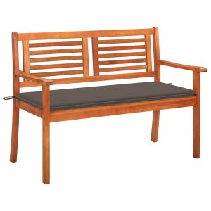 Banco de jardim 2 lugares c/ almofadão 120 cm eucalipto maciço pbk588452