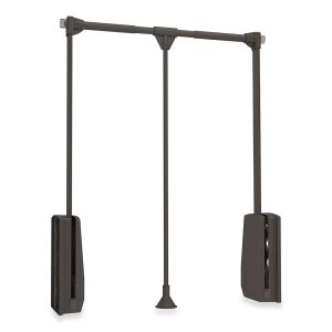 Emuca varão basculante para roupeiro hang, 450 - 600, pintado moka, aço e