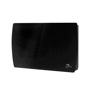 Radiador elétrico de parede em vidro sorimo nf 1500 w preto sannover