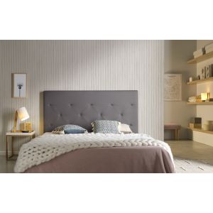 Cabeceira de couro cinza para 160 camas 165x115x8
