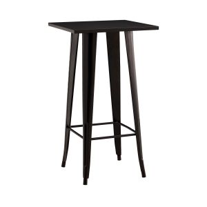 Mesa auxiliar alta quadrada strong 60x60x105cm preto Thinia Home