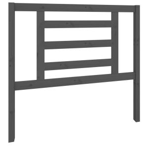 vidaXL cabecero de cama madera maciza de pino gris 106x4x100 cm