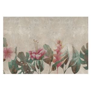 Papel de parede tecido não tecido 312x219 flora sutil tulup