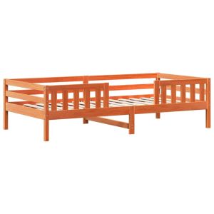 vidaXL estructura de cama sin colchón madera maciza marrón 90x190 cm