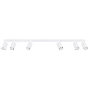 Luminária de teto karbon 6 branco alumínio 117x16.5x6.5cm