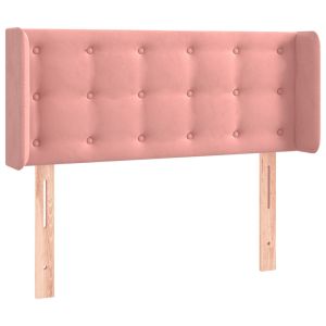 vidaXL cabecero con LED de terciopelo rosa 103x16x78/88 cm