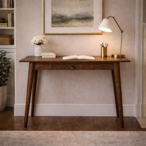 Artisan furniture secretária de madeira maciça em cinzento clássico nórdico
