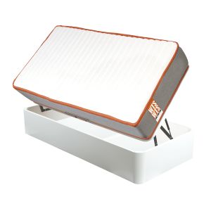 Colchão 105x190cm e sommier com arrumação juvenil wts rap branco montagem