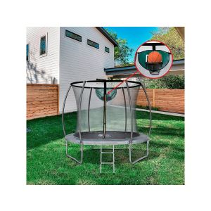 Trampolim "jumper" prestige de 2,44 m e cesta de basquete